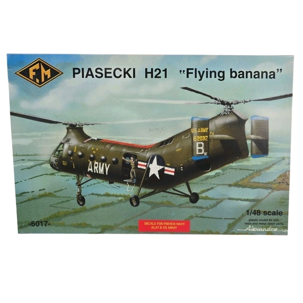 Piasecki H21 Flying Banana Helicopter 1/48 FM 6017 OPEN BOX  Complete